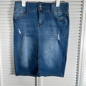 iT Jeans Tatiana Denim Skirt Size 12 – Stretch Pencil Midi
